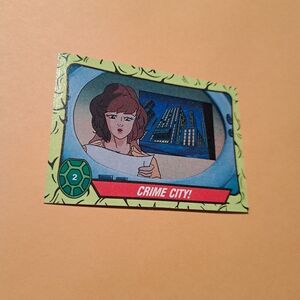 1989 Topps TMNT Crime City Trading Card 2 Teenage Mutant Ninja Turtles